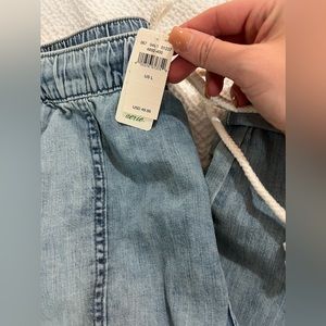 Aerie soft denim/cotton blend distressed pant